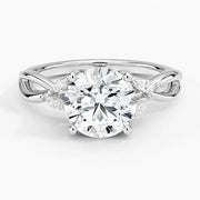  3.69 Ct Round gold Women marriage rings, Unique rose gold engagement rings 