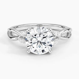 Elegant Moissanite Twisted Solitaire Engagement Ring