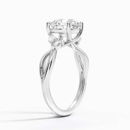 Elegant Moissanite Twisted Solitaire Engagement Ring