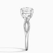  3.69 Ct Round gold Women marriage rings, Unique rose gold engagement rings 