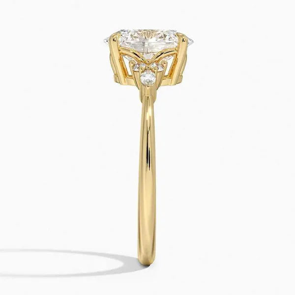 Classic Moissanite Solitaire Engagement Ring