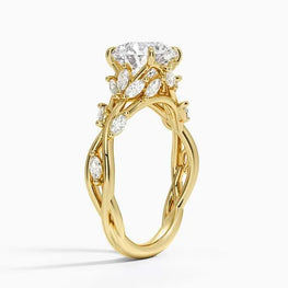 2.99 Ct Round Moissanite Twisted Engagement Ring