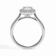 Unique Cushion shaped engagement ring in white gold setting - Diamond Ring 