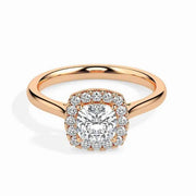 Unique Cushion shaped engagement ring in white gold setting - Diamond Ring 