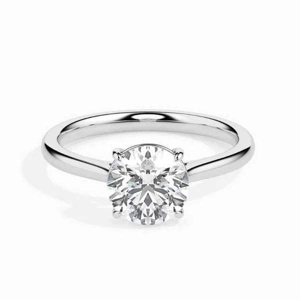 Elegant Round Moissanite Classic Solitaire Ring