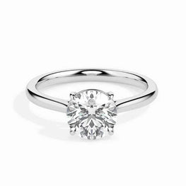 Elegant Round Moissanite Classic Solitaire Ring