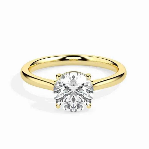 Elegant Round Moissanite Classic Solitaire Ring