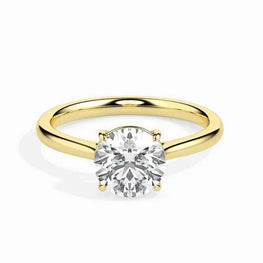 Elegant Round Moissanite Classic Solitaire Ring