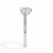 Vintage sapphire engagement ring in custom gold design - Heart Diamond Ring 