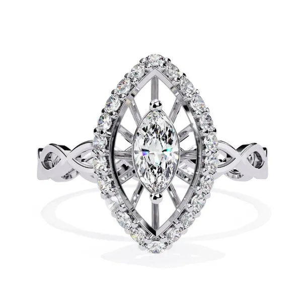 Elegant Moissanite Twisted Ring