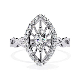 Elegant Moissanite Twisted Ring