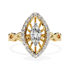 Elegant Moissanite Twisted Ring
