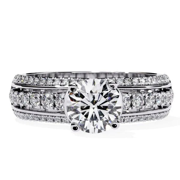 Channel Set Moissanite Wedding Ring