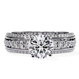 Channel Set Moissanite Wedding Ring