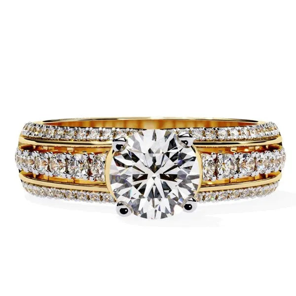 Channel Set Moissanite Wedding Ring