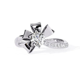 Modern Moissanite Ring for Baby Princess
