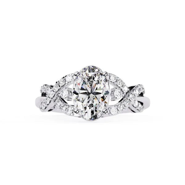 Twisted Moissanite Ring for Couples