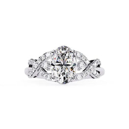 Twisted Moissanite Ring for Couples
