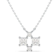 4.87 Ct Gold compass necklace pendant with engraved compass design.