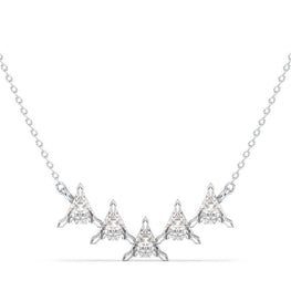 Trillion-Cut Moissanite Diamond Bar Necklace.