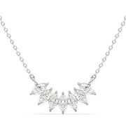 2.93 Ct Long gold necklace with layered chain design.