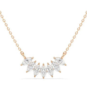 2.93 Ct Long gold necklace with layered chain design.