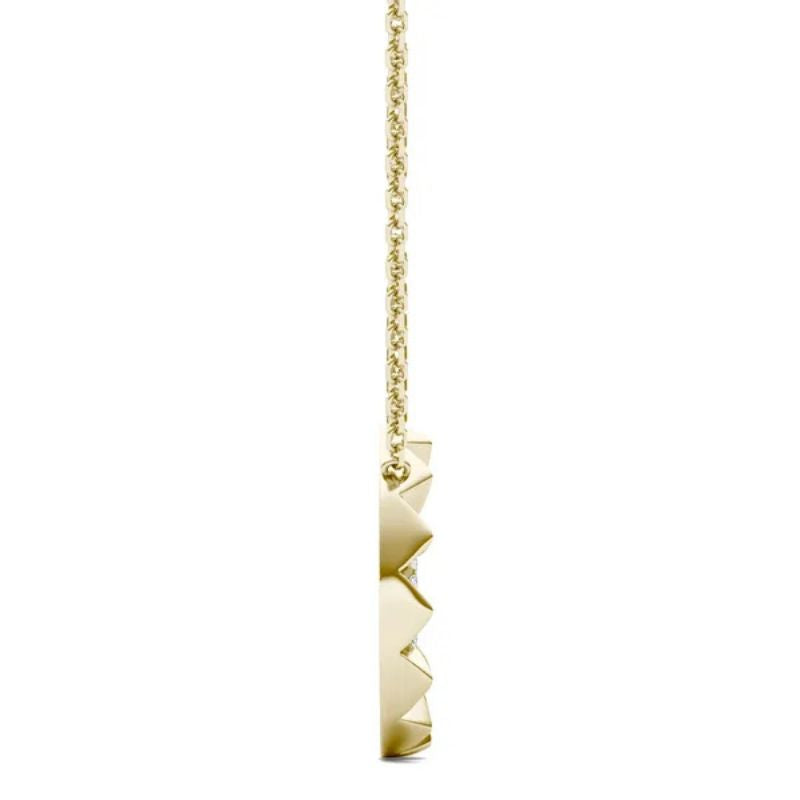 Sunflower-Inspired Round Moissanite Necklace