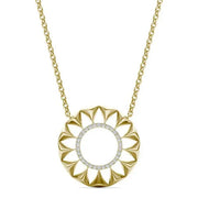 0.48 Ct 24k gold cross necklace with polished finish.