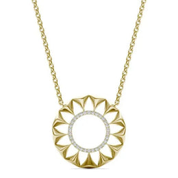 0.48 Ct 24k gold cross necklace with polished finish.