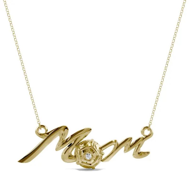 Custom Name Round Moissanite Personalized Necklace