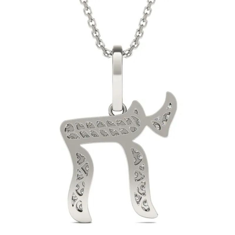 Personalized Round Moissanite "Chai" Necklace