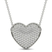 2.03 Ct Real diamond necklace with natural diamonds in gold setting.