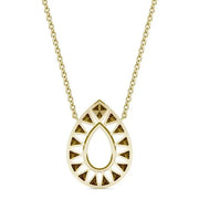 0.58 Ct Womens gold necklace with delicate chain and pendant.