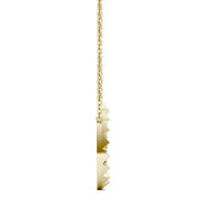 0.58 Ct Womens gold necklace with delicate chain and pendant.