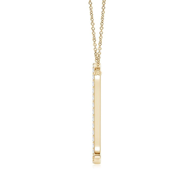 Leo Zodiac Sign Round Moissanite Personalized Necklace