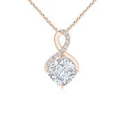 4.32 Ct Dainty gold cross necklace with small cross pendant.