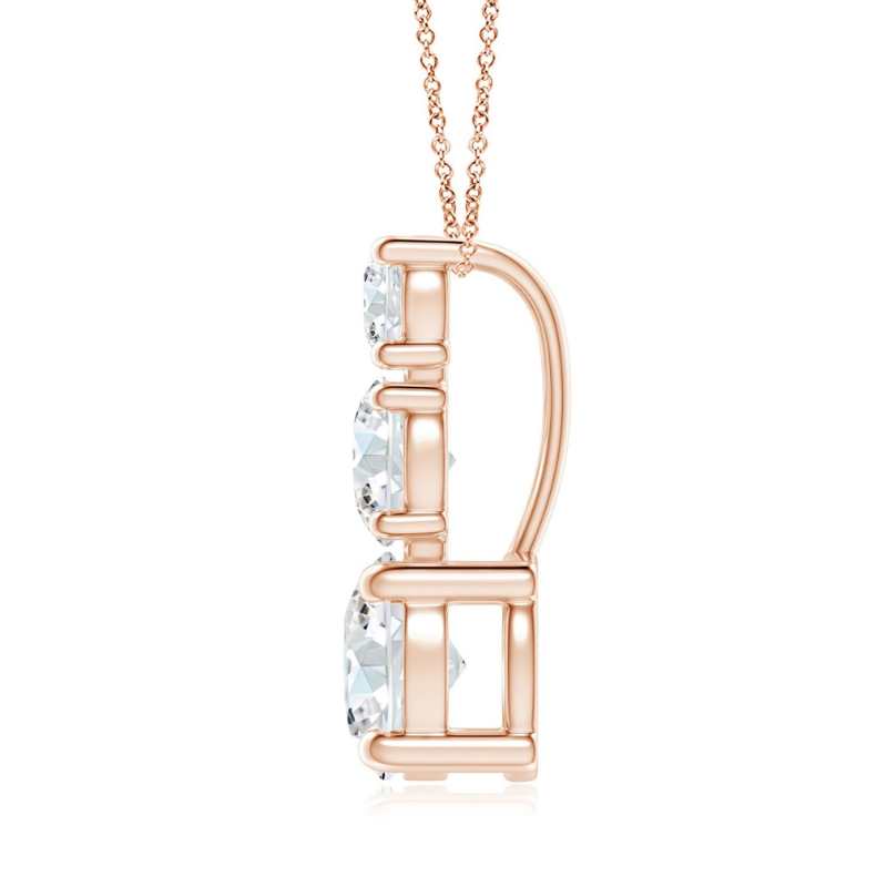 Three-Stone Moissanite Diamond Necklace