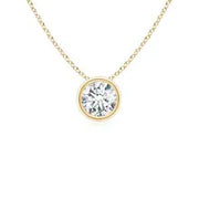 2.84 Ct Flat gold necklace with smooth polished links.