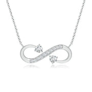 2.64 Ct gold pendant necklace with delicate chain and charm.