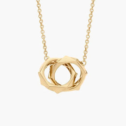 Yellow gold initial necklace with letter pendant Women Special.