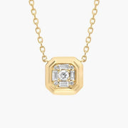 1.92 Ct Real gold necklace for men with solid gold chain.