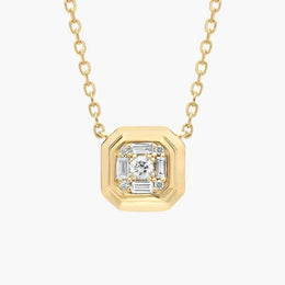 1.92 Ct Real gold necklace for men with solid gold chain.