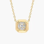 1.92 Ct Real gold necklace for men with solid gold chain.