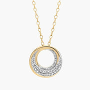 1.39 Ct Gold vermeil necklace with 18k gold plating and chain.