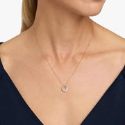 1.39 Ct Gold vermeil necklace with 18k gold plating and chain.