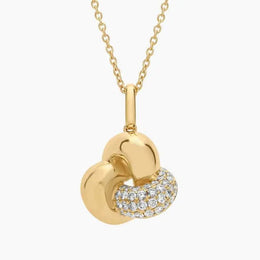 0.69 CT Gold necklace for men with solid pendant design.