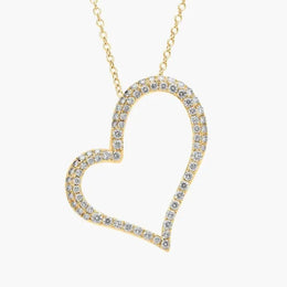 2.34 Ct White gold initial necklace with letter pendant.