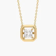 1.64 Ct Pandora initial necklace with alphabet charm pendant.