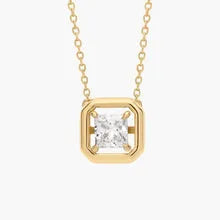 1.64 Ct Pandora initial necklace with alphabet charm pendant.