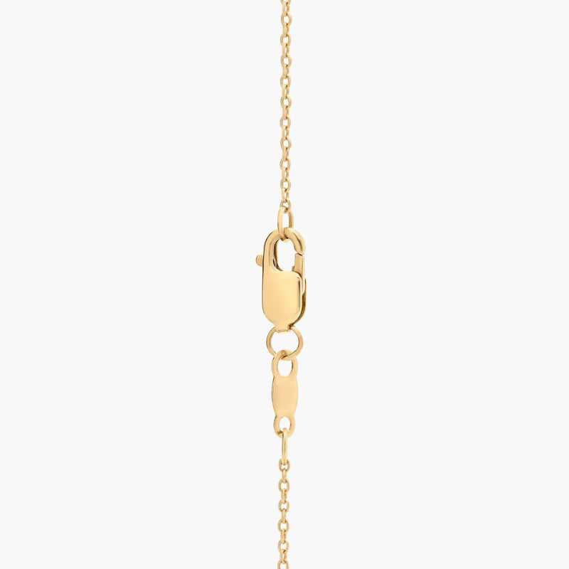 Elegance Round Moissanite Initial Necklace